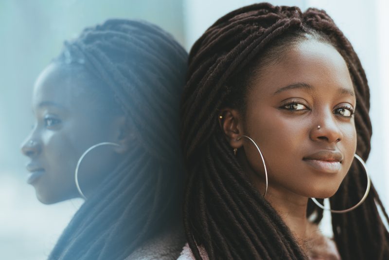 Portrait of a ravishing black girl